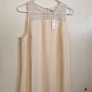 Ivory crocheted top dress, size large.